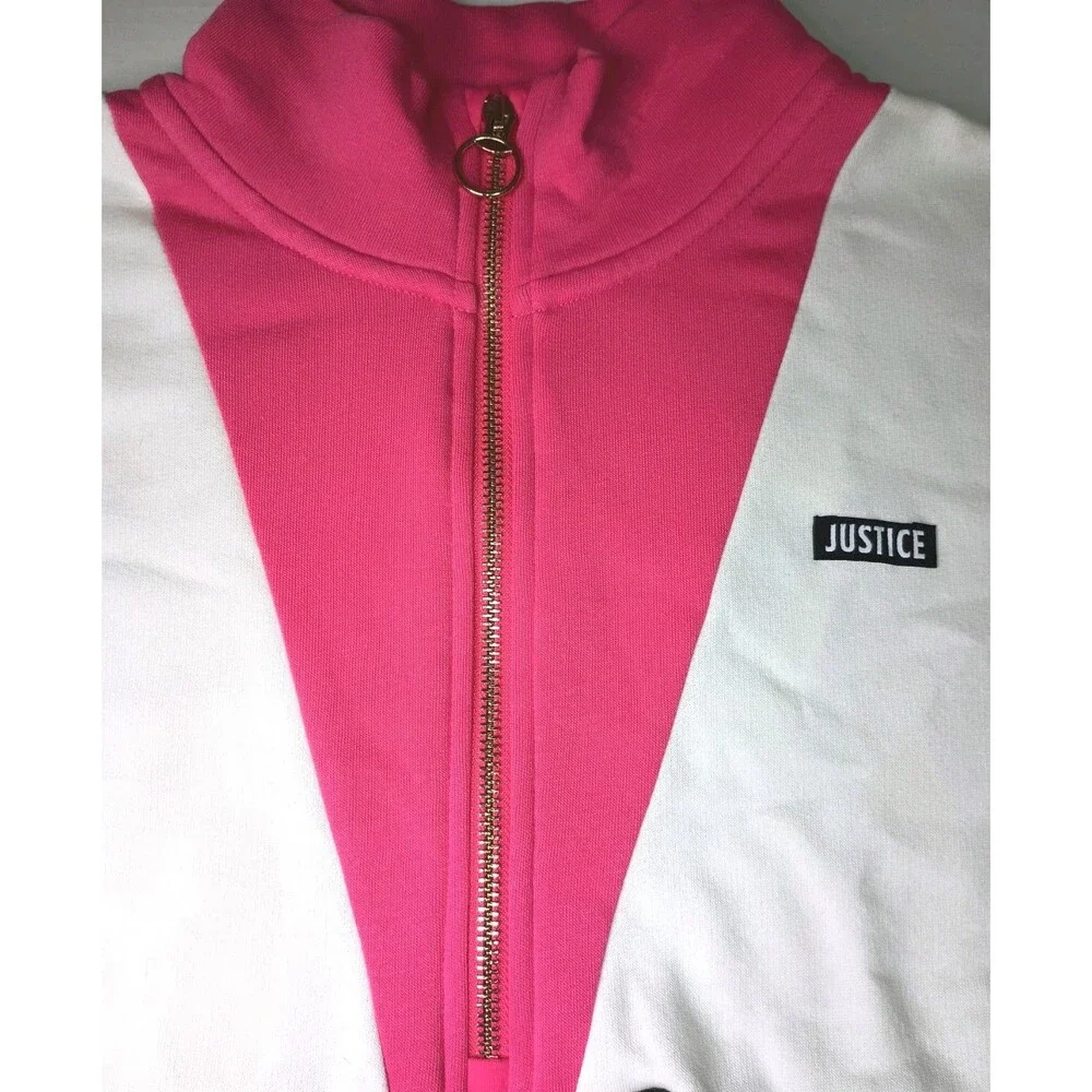 JUSTICE pullover with Zipper-Girls XL  16P/18P NEW WITH TAGS-NICE!  (P0031)
